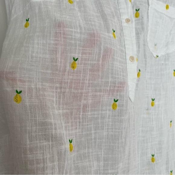 Merona White Pineapple Button Shirt Size XL - Picture 8 of 14